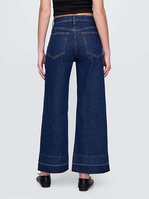 High Rise Stride Wide-Leg Ankle Jeans Product Image