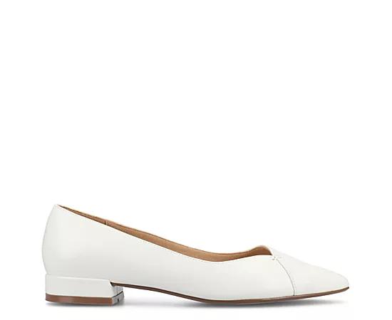 Journee Medium and Wide Width Carmin Women's Slip-On Low Block Heel Dress Flats,  Product Image