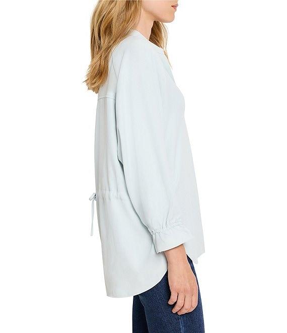 NIC + ZOE Breezy Split V-Neck Bracelet Sleeve Cinch Tie-Back Top Product Image