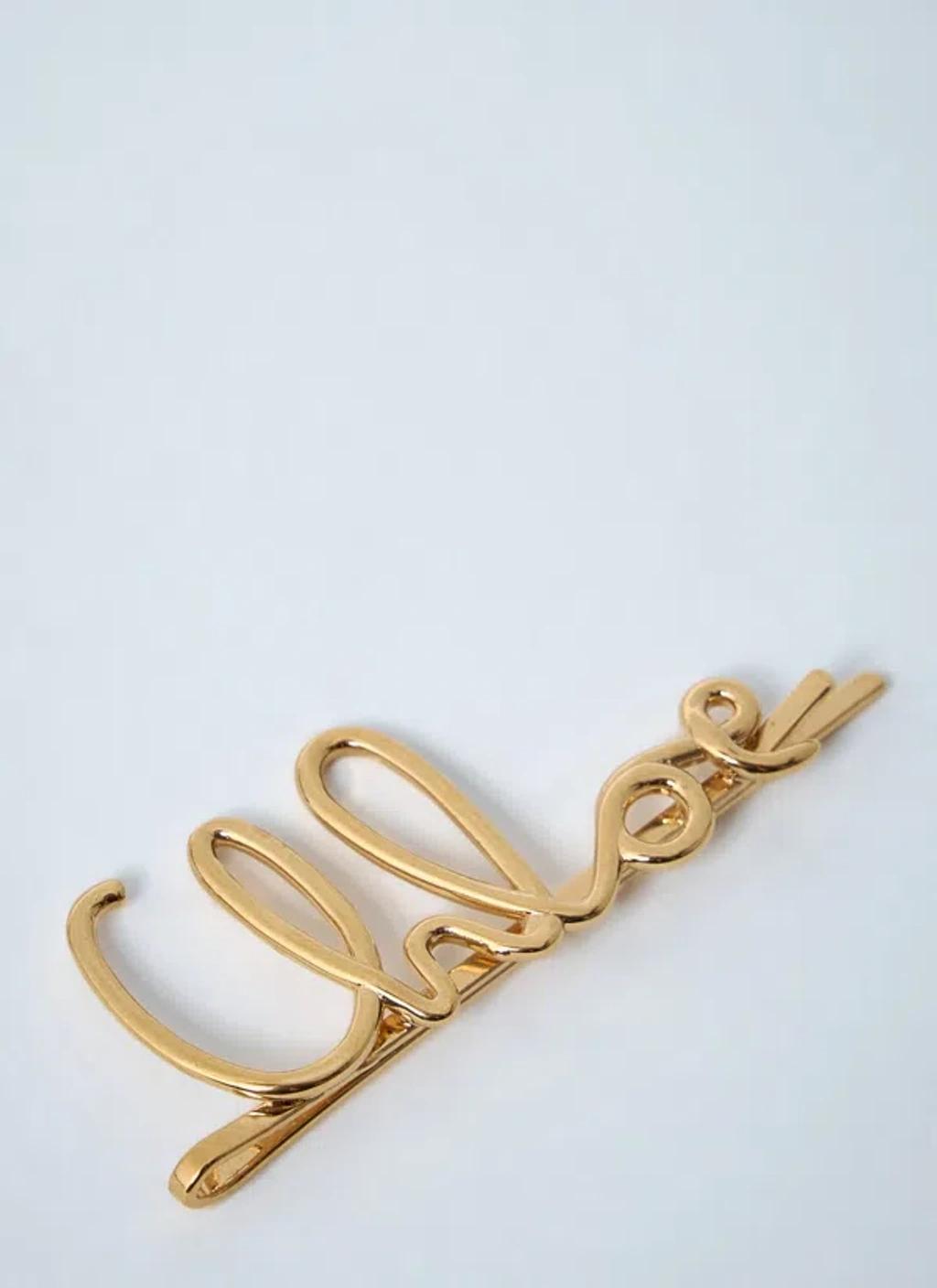 CHLOÉ Iconic Hair Clips Accessories In Metallic Product Image