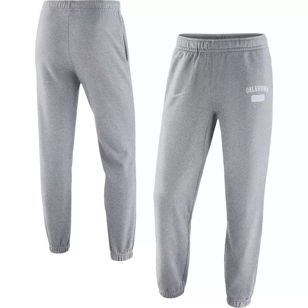 Men's Nike Heathered Gray Oklahoma Sooners Saturday Fleece Pants, Size: 3XL, Grey Product Image