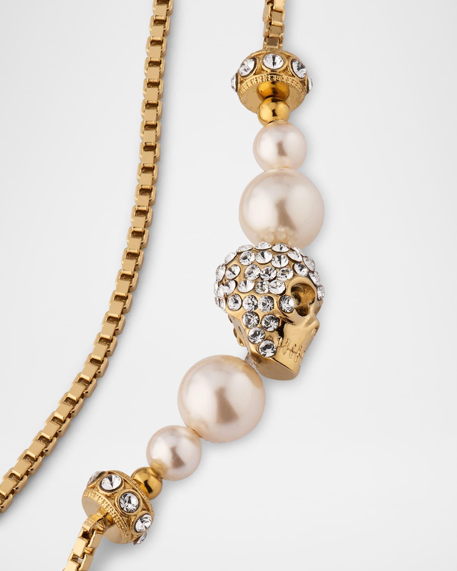 Pearly Skull Chain Bracelet Product Image