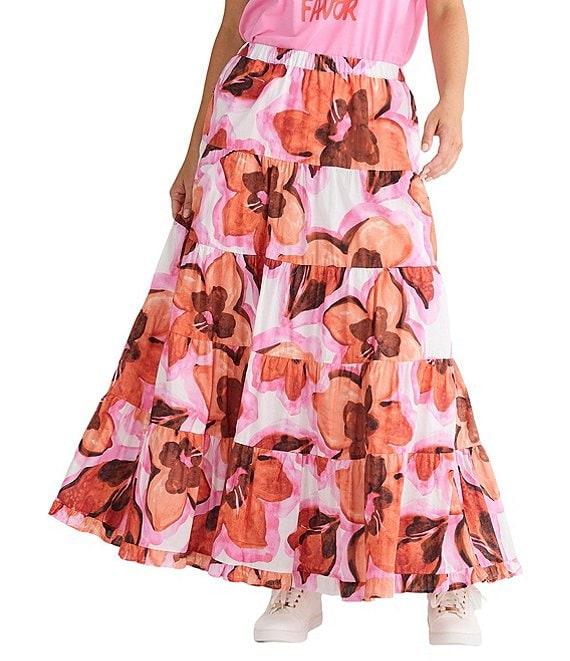 Brave + True Wonderland Floral Tiered Maxi Skirt Product Image