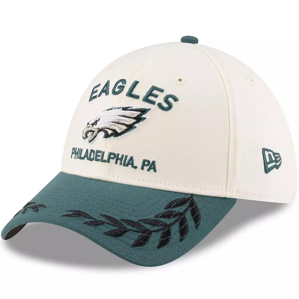 Men's New Era  Cream/Midnight Green Philadelphia Eagles 2025 NFL Draft 39THIRTY Flex Hat, Size: Small/Medium, Beige Product Image