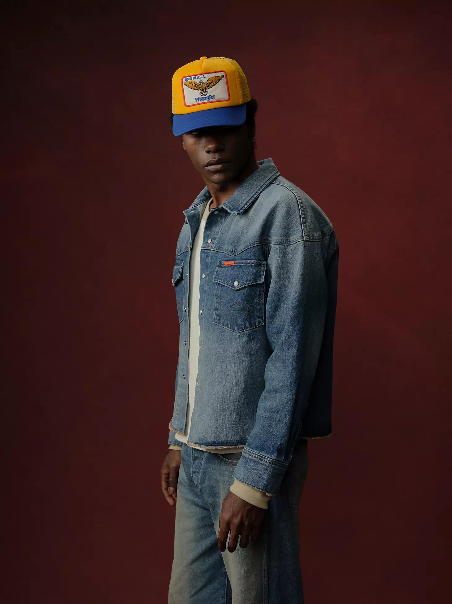 Wrangler x Cherry Denim Shirt Jacket | Men's SHIRTS | Wrangler® Product Image