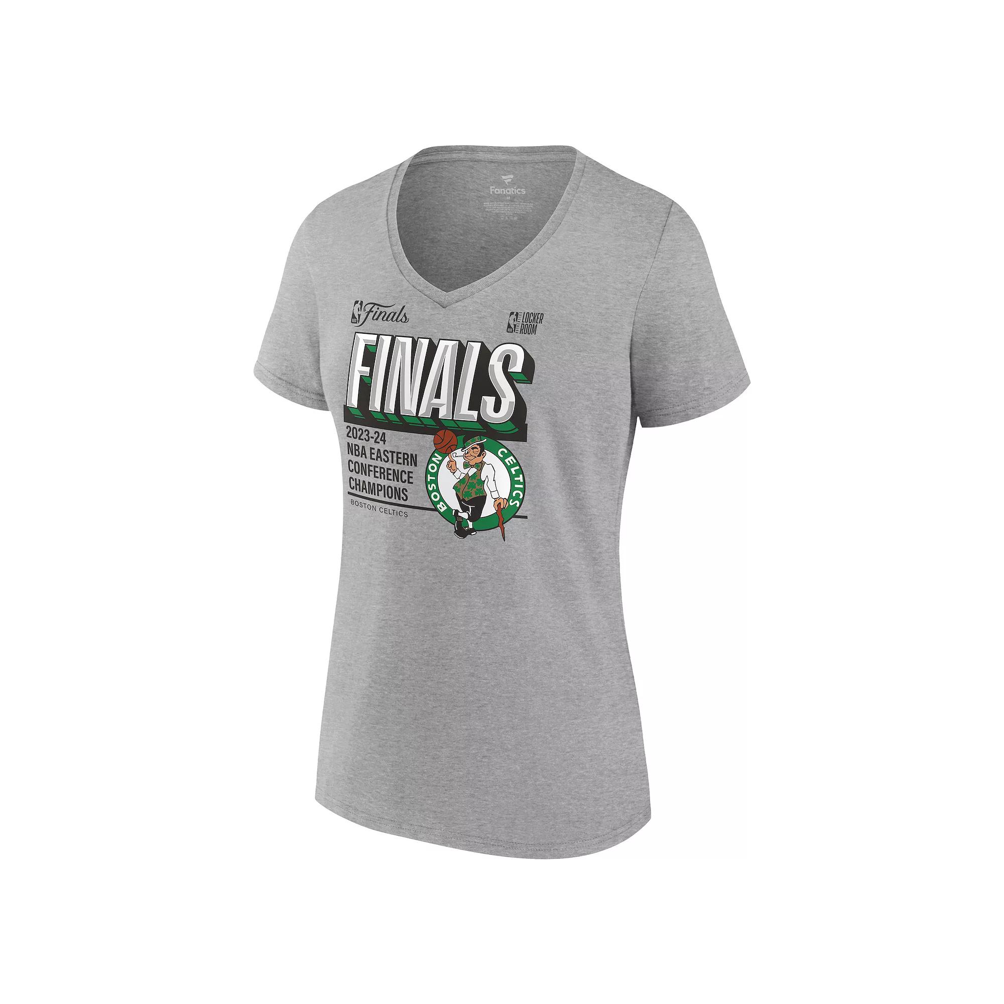 Women's NBA Boston Celtics Fanatics 2024 Eastern Conference Champions Locker Room Authentic T-Shirt, Size: Medium, Silver Product Image