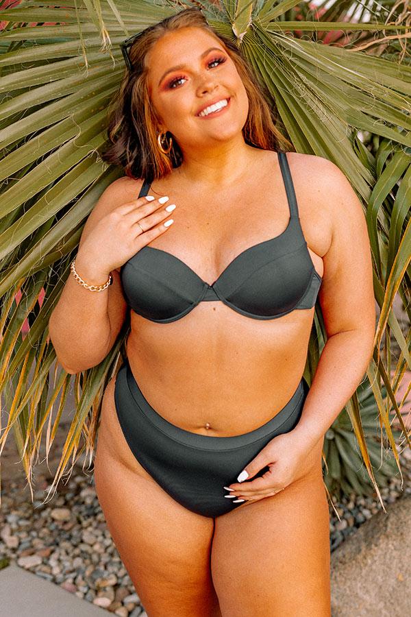 Just Add Water Bikini Top in Black Curves Product Image