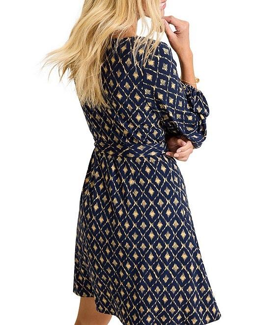 Tommy Bahama Diamond Cay Carmela Boat Neck Long Balloon Sleeve Knee Length Dress Product Image