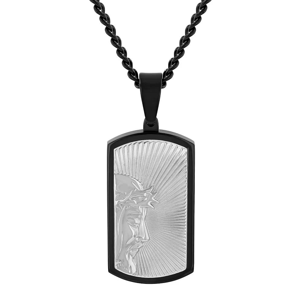Men's Jewelry Nation Stainless Steel Religious Dog Tag Pendant Necklace,  Product Image