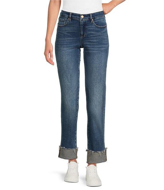 Dear John Blaire Cuffed Mid Rise Slim Straight Ankle Jeans Product Image