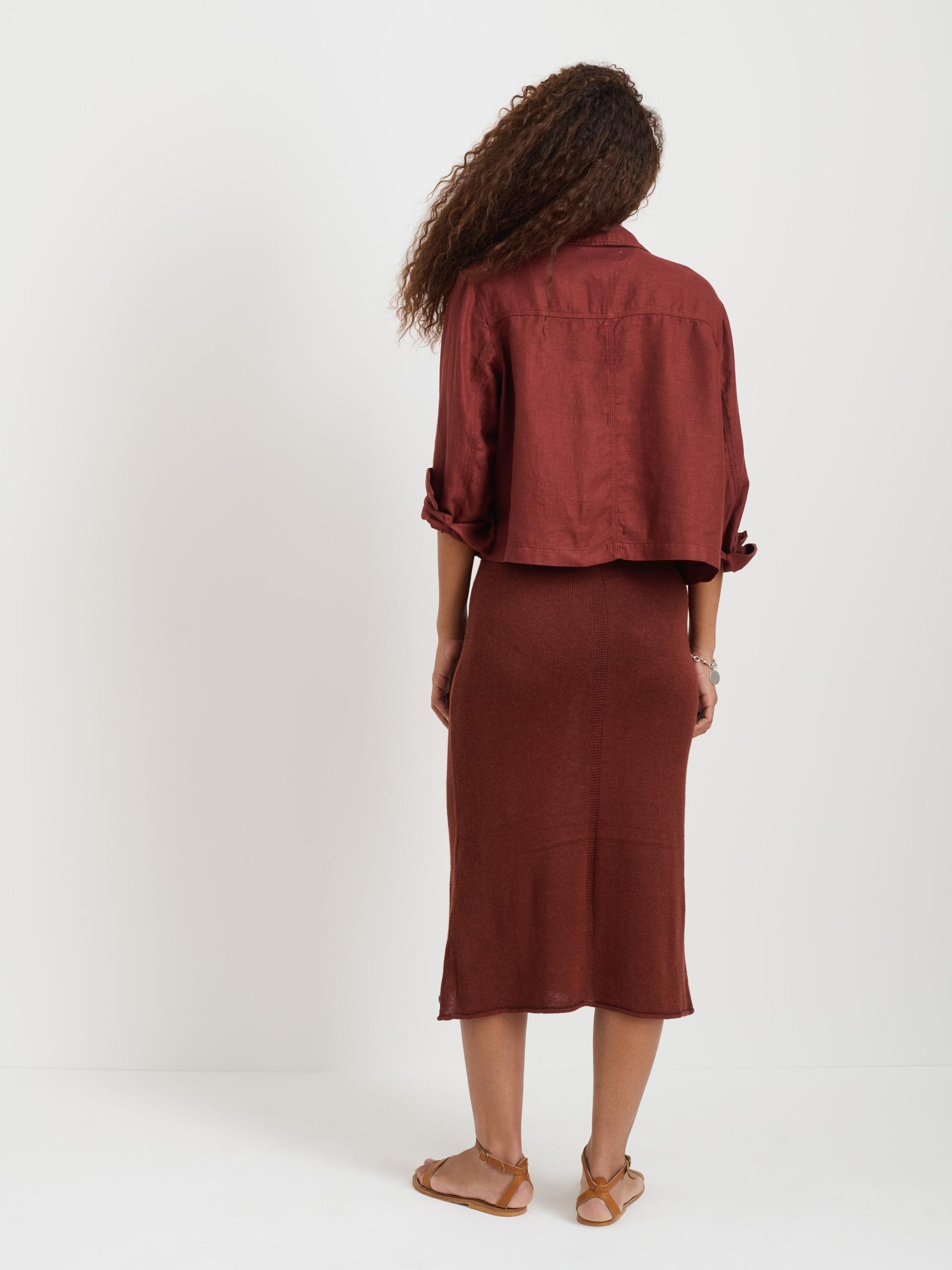 Cropped Work Jacket In Linen Product Image