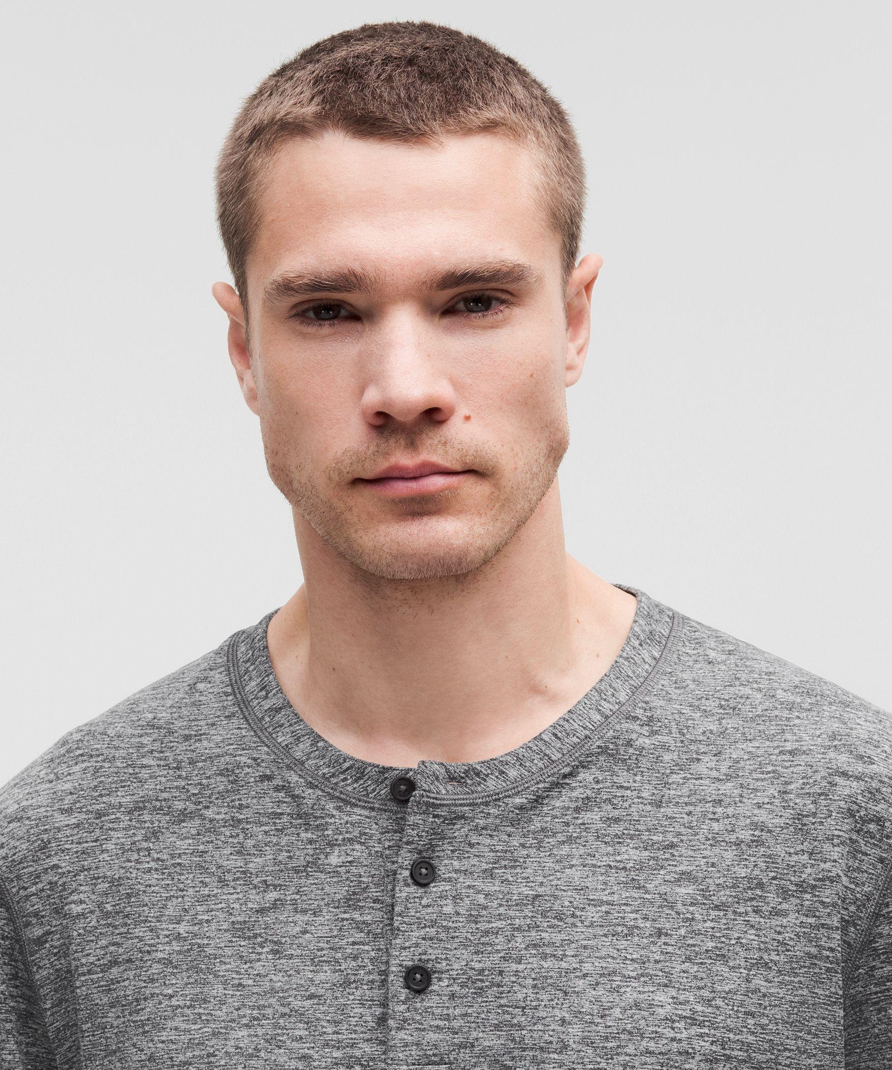 Soft Jersey Long-Sleeve Henley Product Image