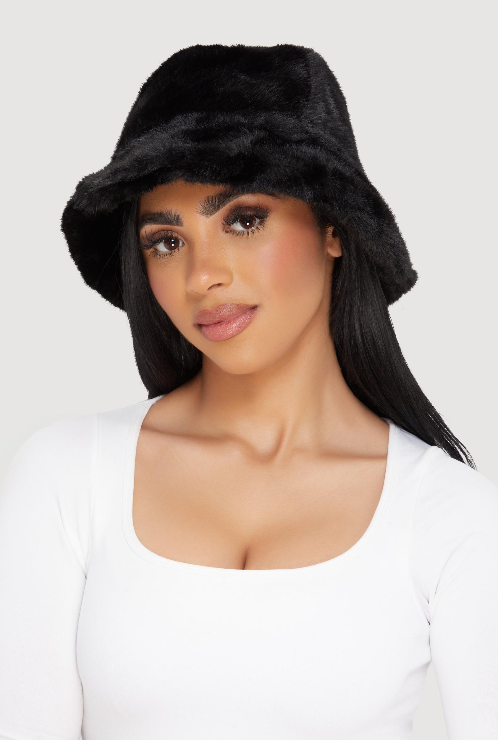 Faux Fur Bucket Hat Female Product Image