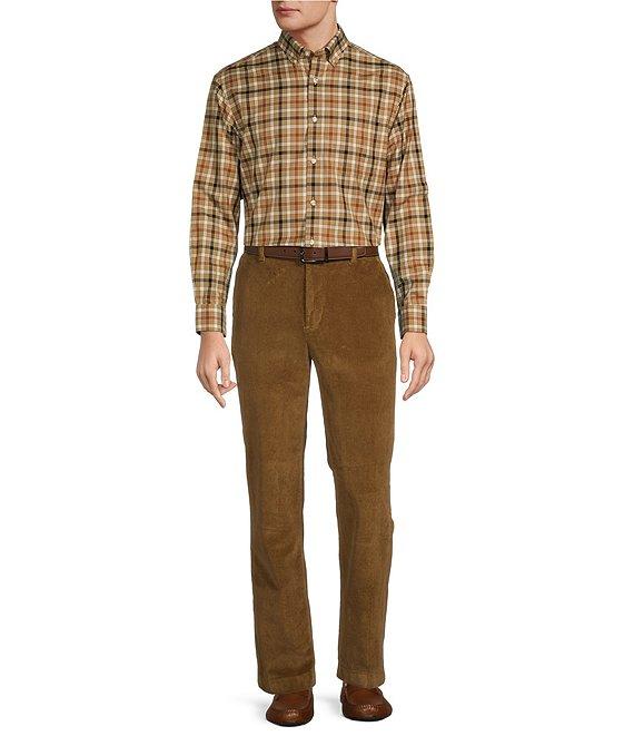 Roundtree & Yorke Stewart Classic Fit Flat Front Corduroy Pants Product Image