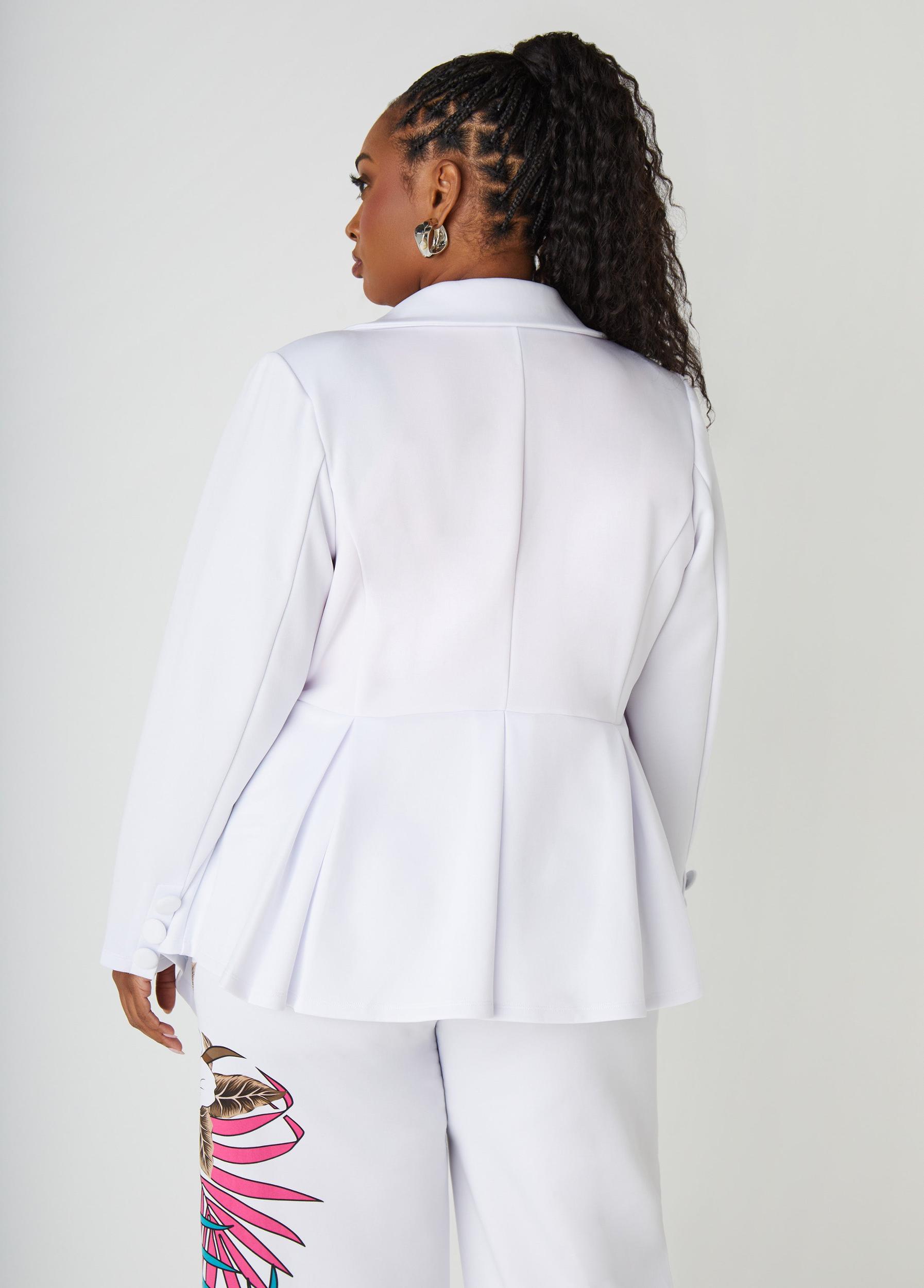 Pleated Peplum Blazer Product Image
