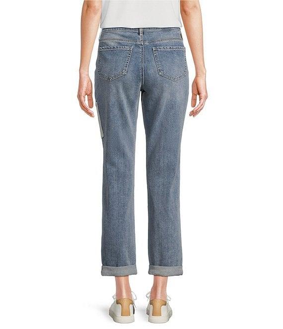 NYDJ Margot Lift Tuck® Embroidered Patch Cropped Girlfriend Jean Product Image