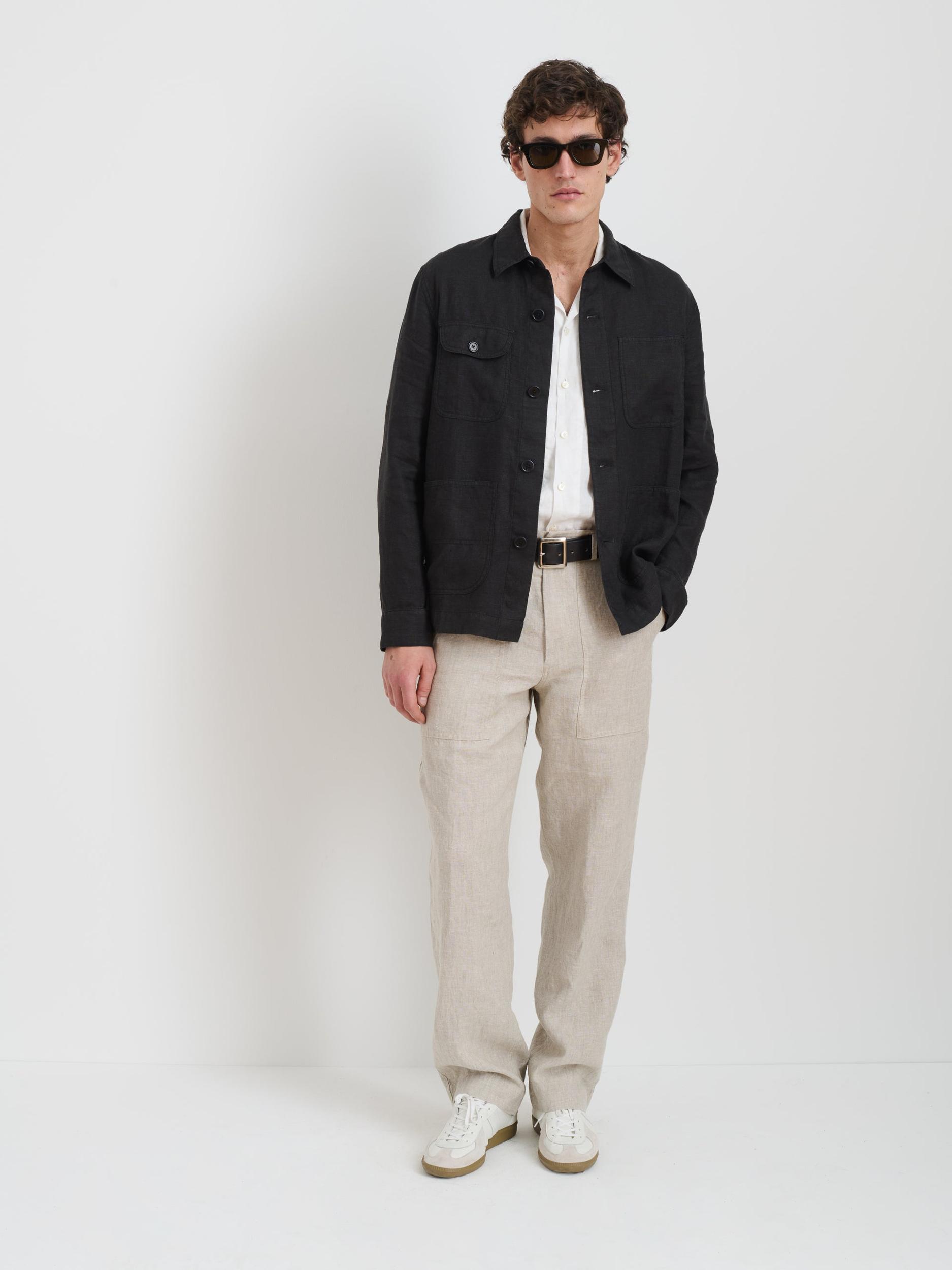Garment Dyed Work Jacket in Linen Product Image