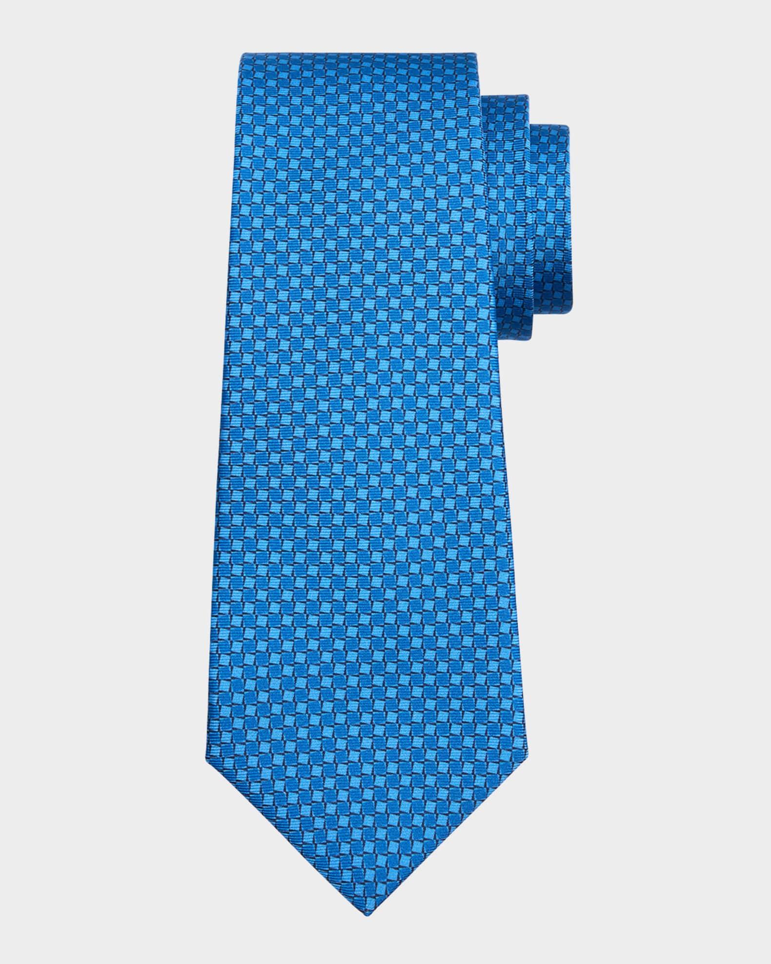 Men's Silk Small Square Seven-Fold Tie Product Image