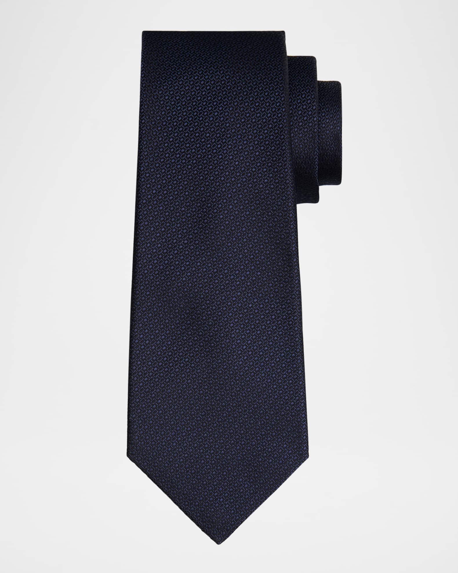 Men's Silk Tonal Jacquard Seven-Fold Tie Product Image