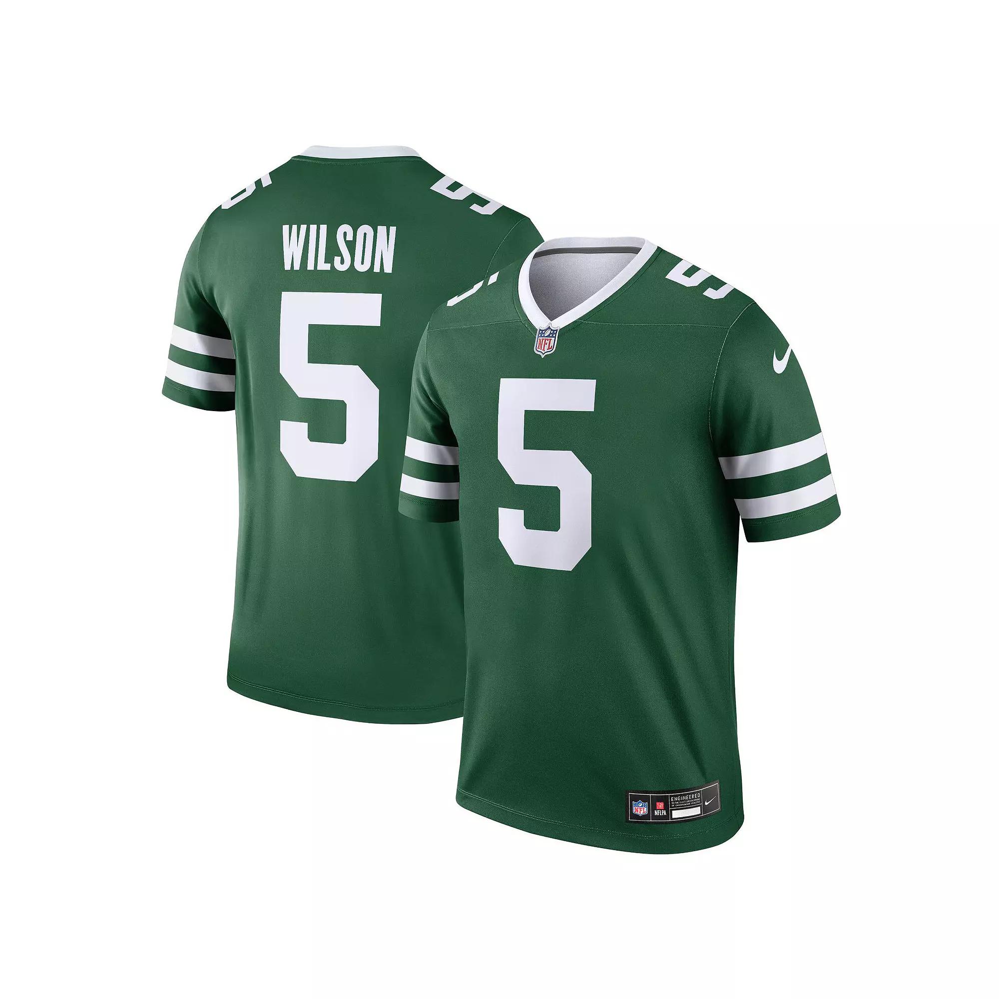 Men's Nike Garrett Wilson Legacy Green New York Jets Legend Jersey,  Product Image