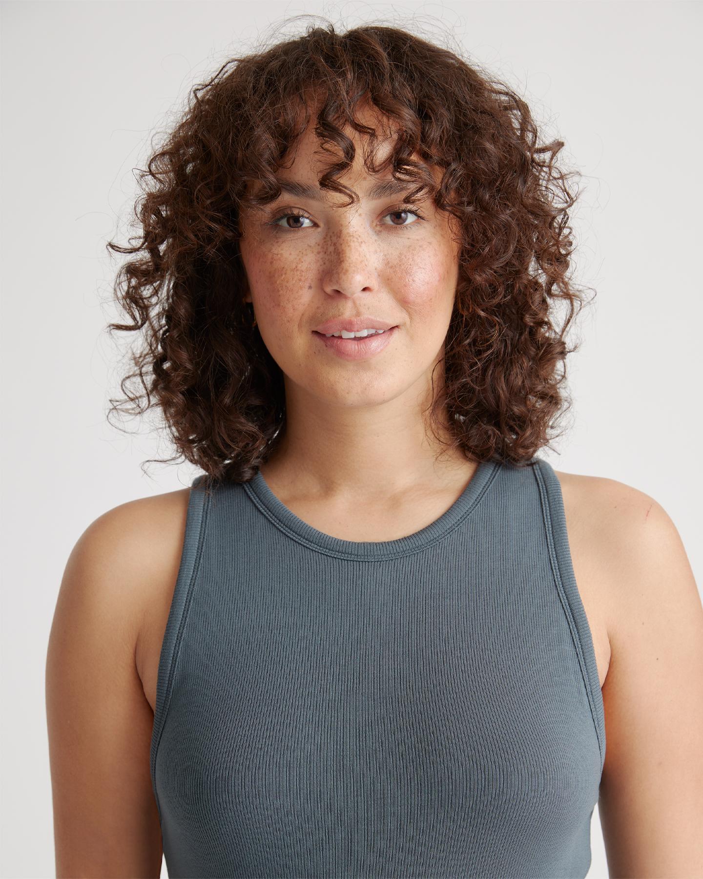 Quince | Women's Tencel Rib Knit Sleeveless Mini Dress Product Image