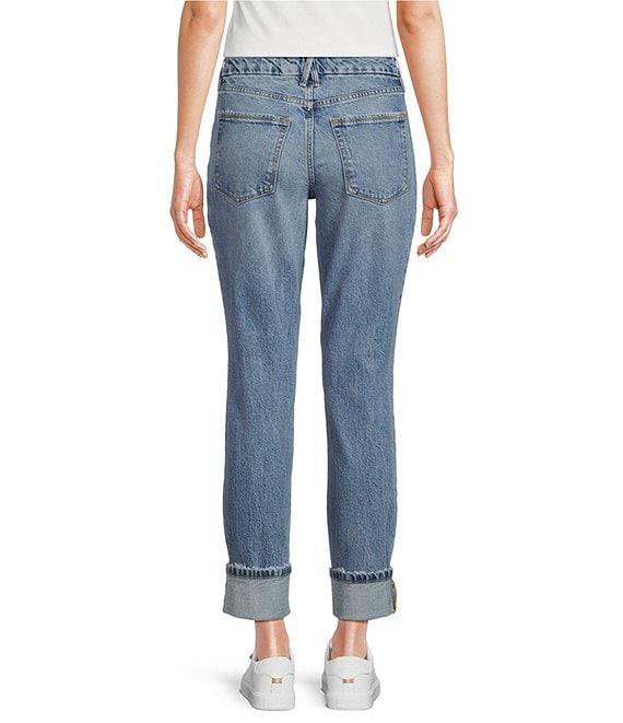 Good American Good Classic Mid-Rise Slim Straight Jeans Product Image