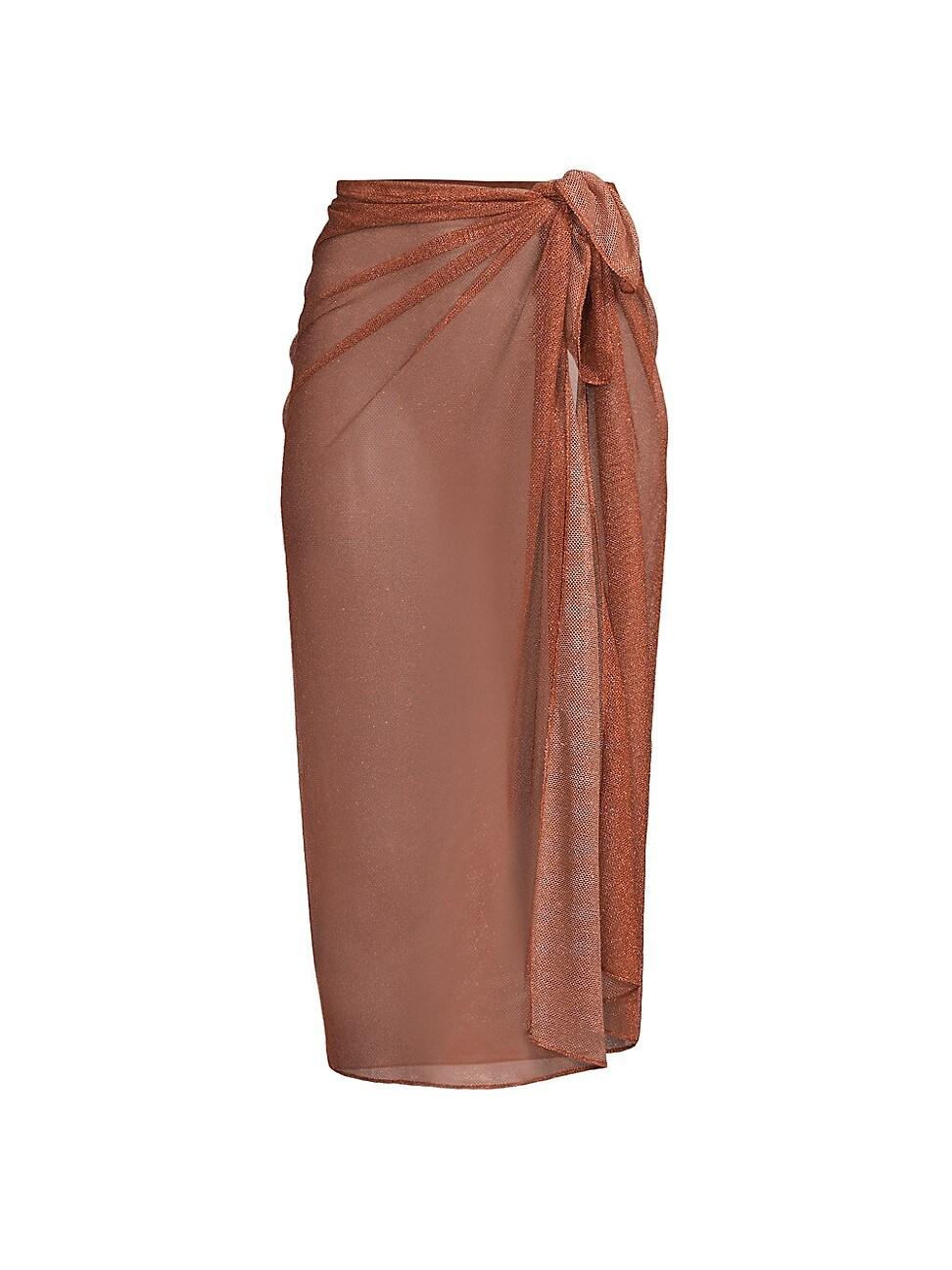 Womens Metallic Mesh Sarong Product Image