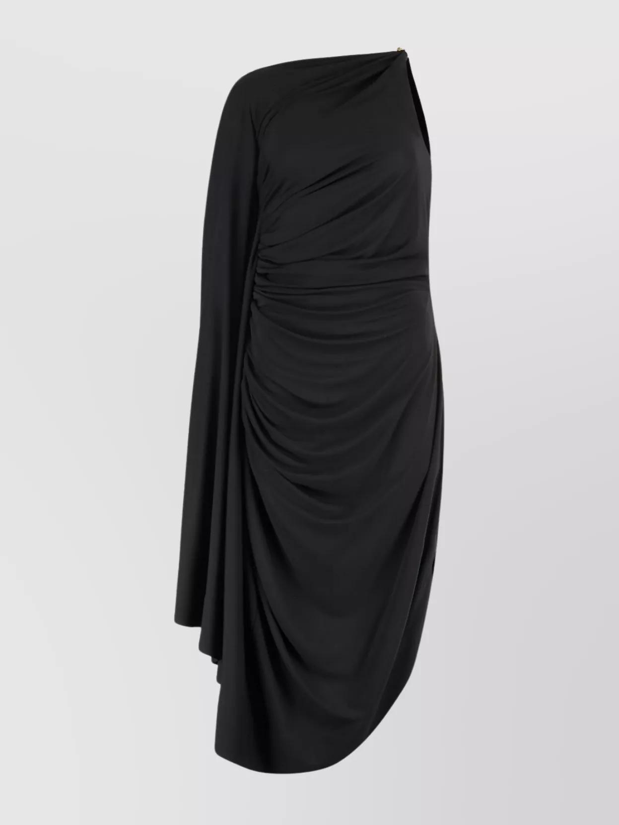 BOTTEGA VENETA Draped Dress In Black Product Image