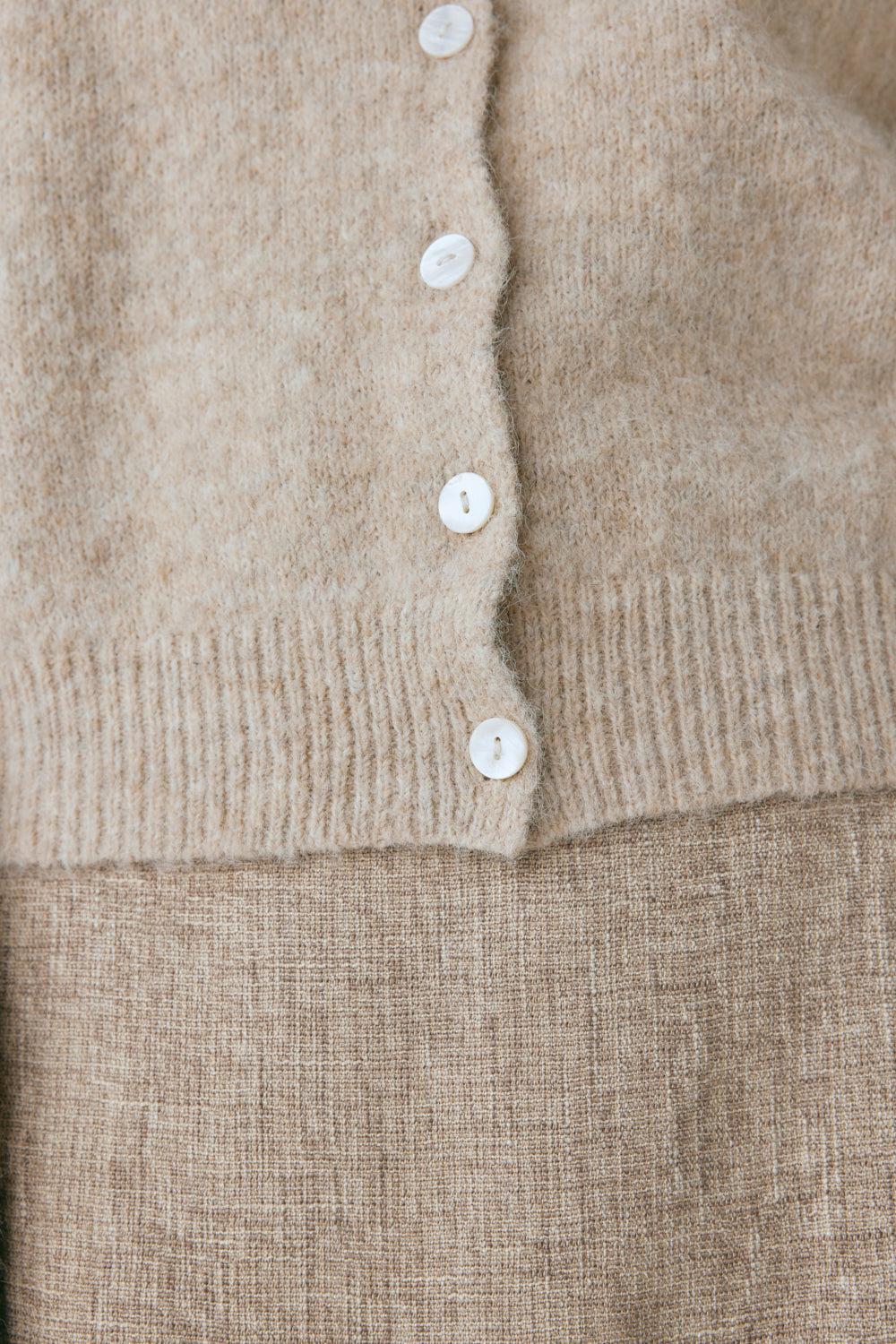Henley Knit Cardigan Marle Product Image