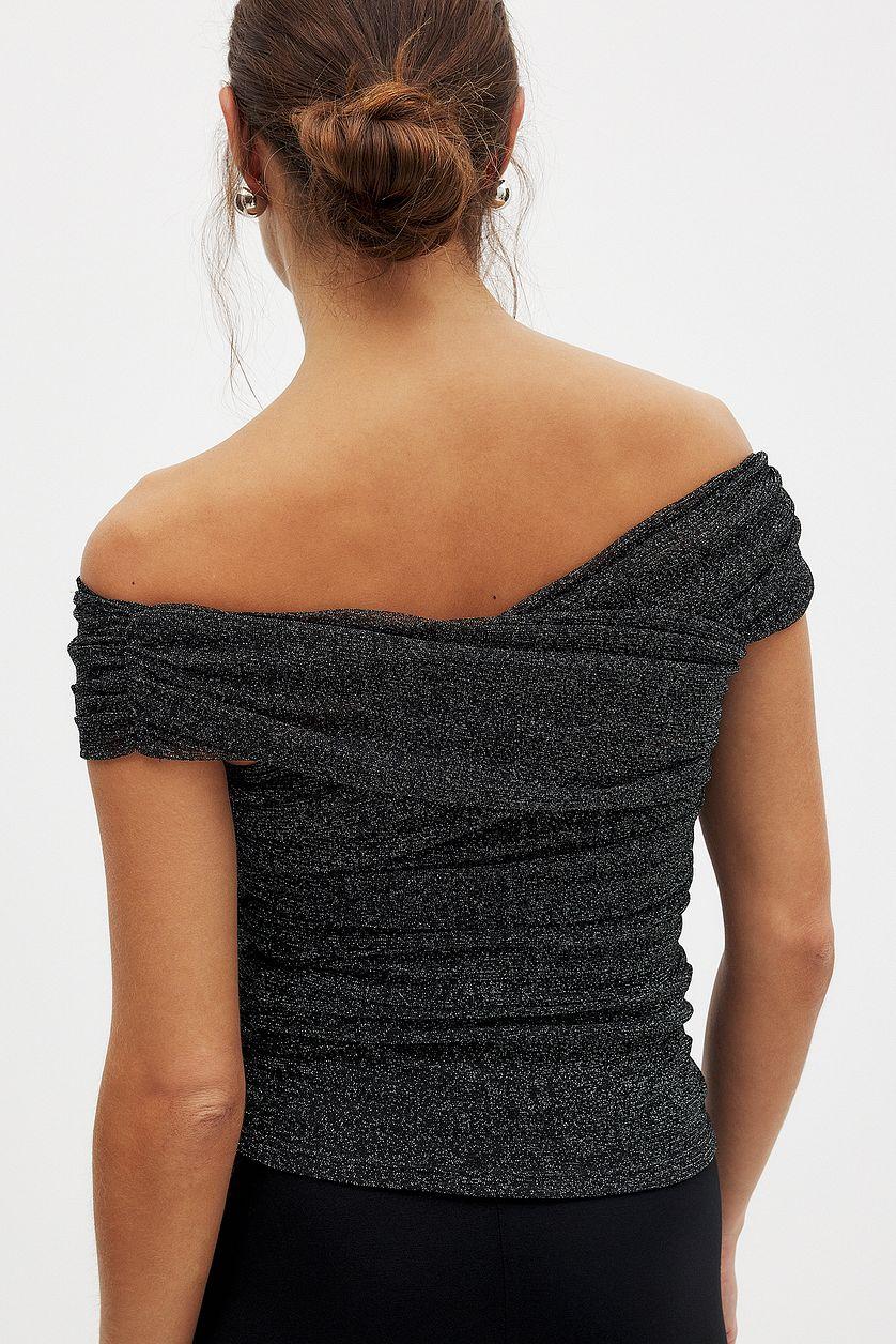 Off Shoulder Glitter Top Product Image