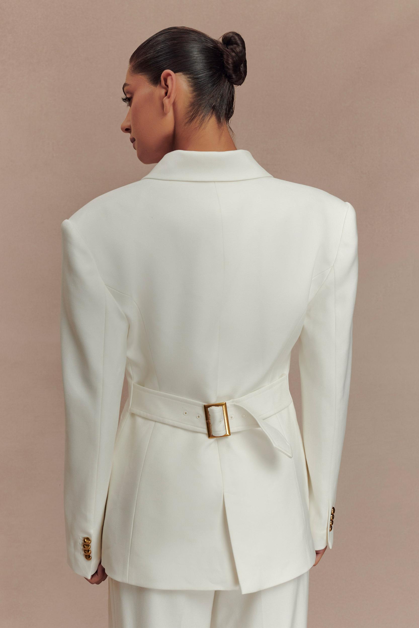 Bellamy Cinched Blazer - Ivory Product Image