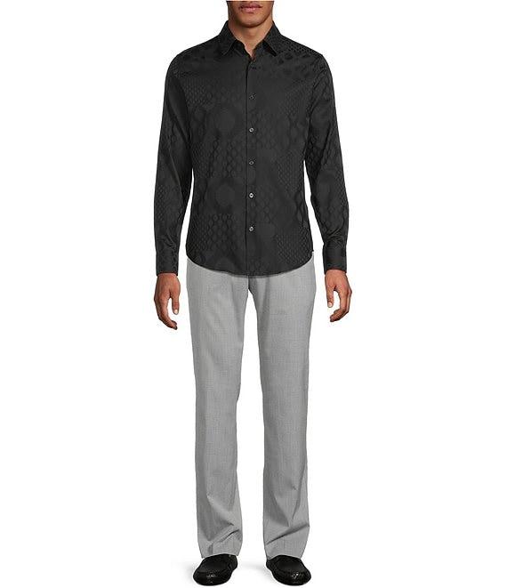 Murano The Murano Show Collection Slim Fit Bulb Pattern Jacquard Long Sleeve Woven Shirt Product Image