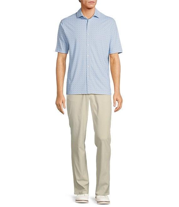 Hart Schaffner Marx Short Sleeve Luxury Performance Seashell Coatfront Shirt Product Image