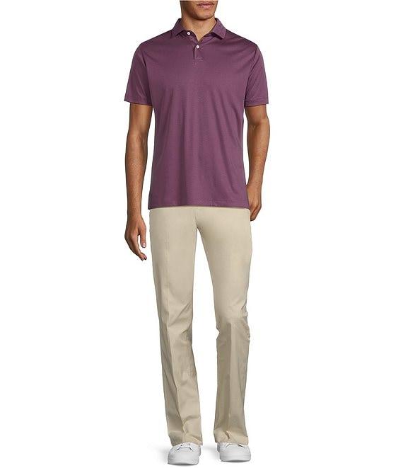 Murano Big & Tall Liquid Luxury Slim Fit Solid Interlock Short Sleeve Polo Shirt Product Image