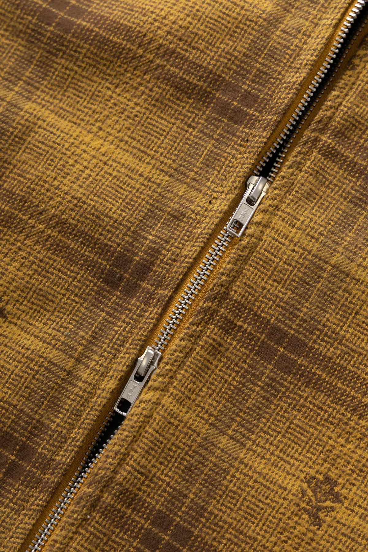 Thistle Plaid Padded Work Vest - Ochre Product Image