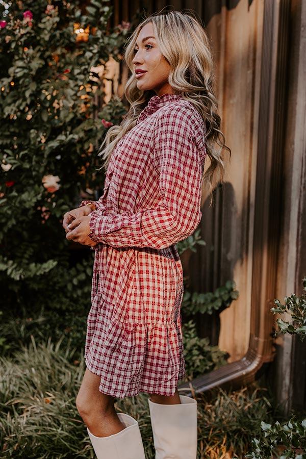 Orchard Stroll Plaid Mini Dress Product Image