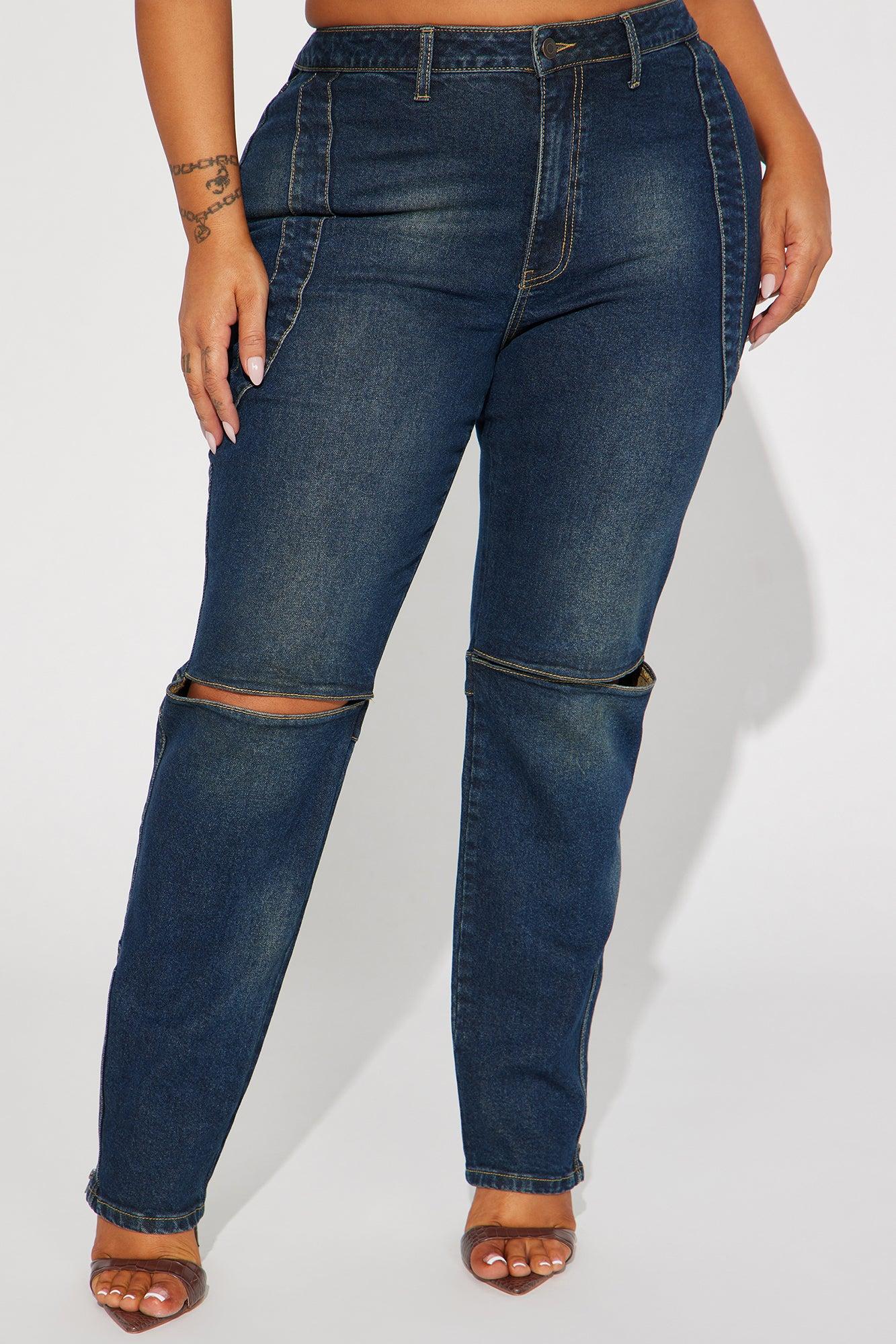 In The Running Slim Straight Leg Jeans - Dark Wash Product Image