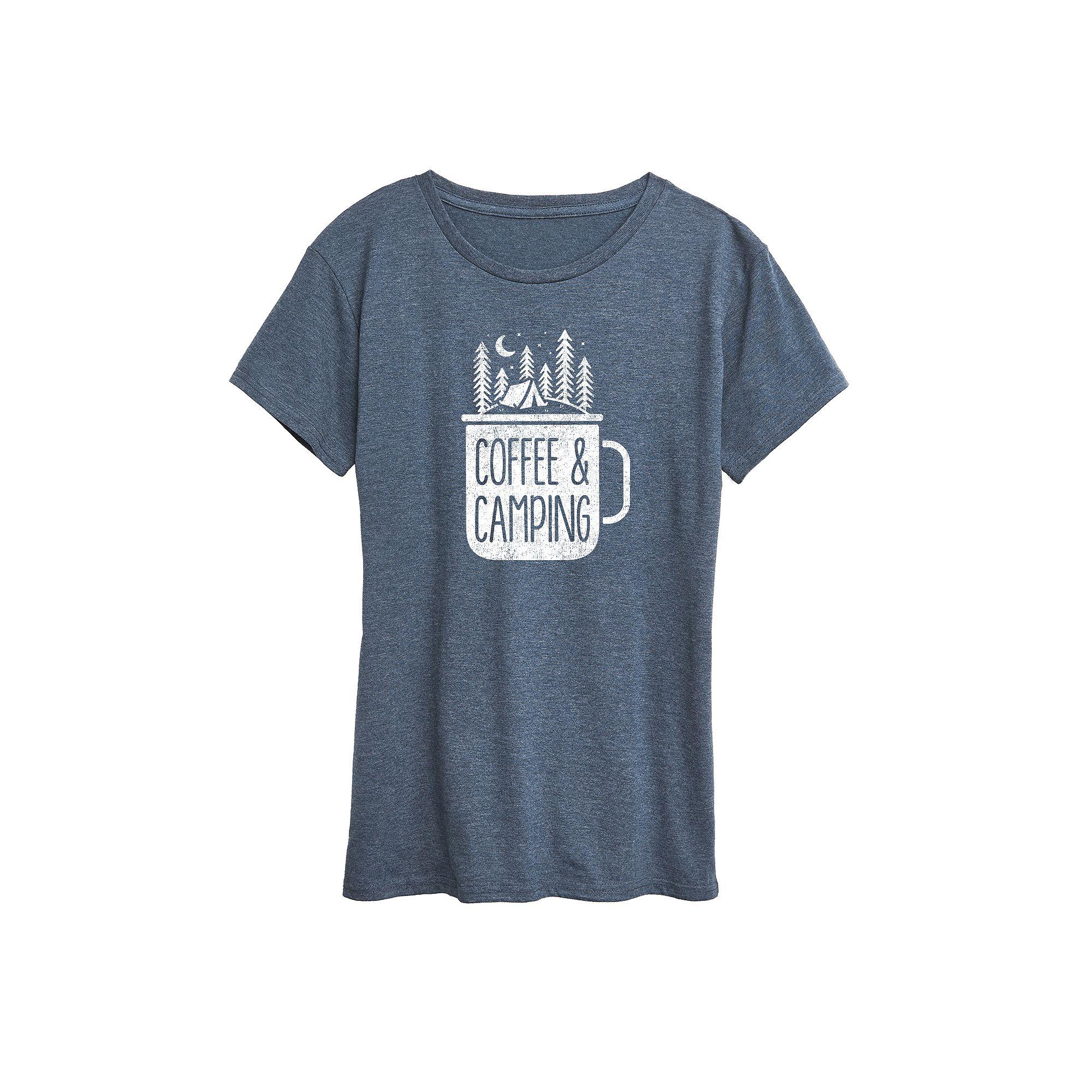 Women's Coffee And Camping Graphic Tee, Girl's,  Product Image