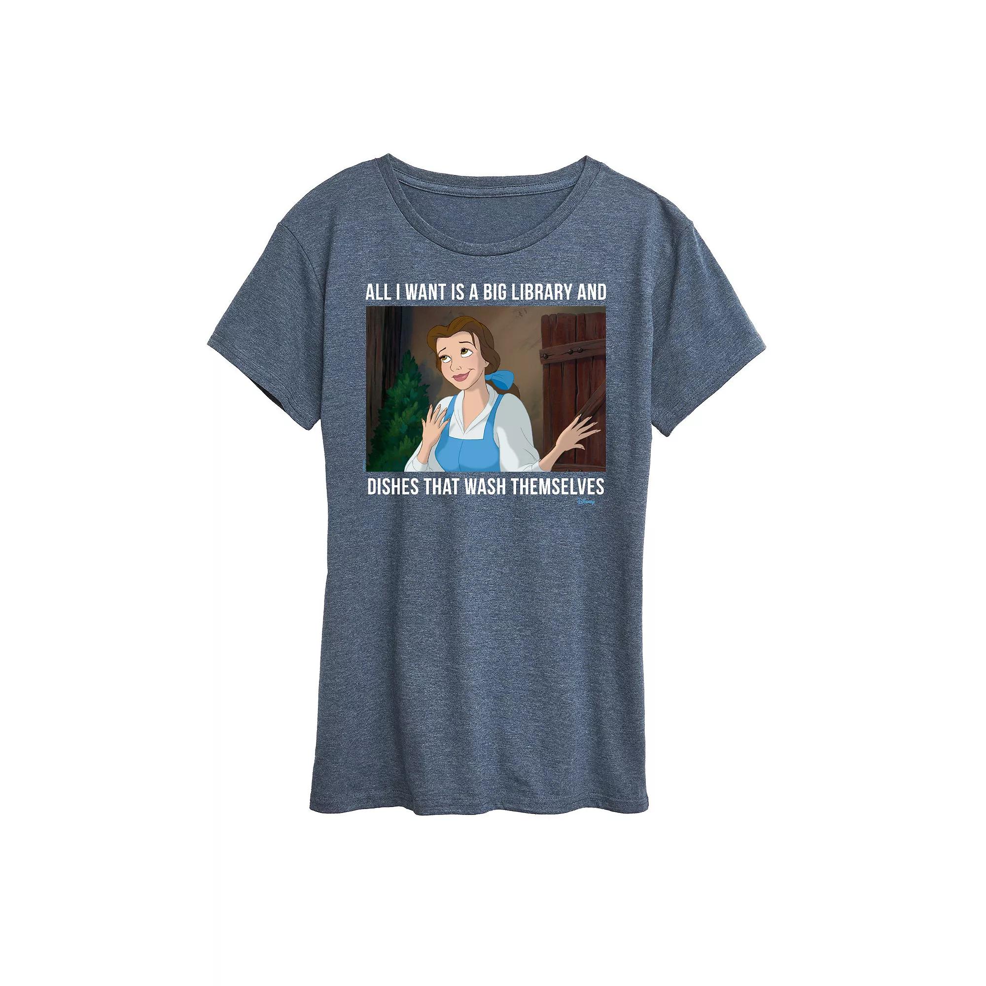 Disney Princess Belle Plus Library Graphic Tee, Women's,  Product Image