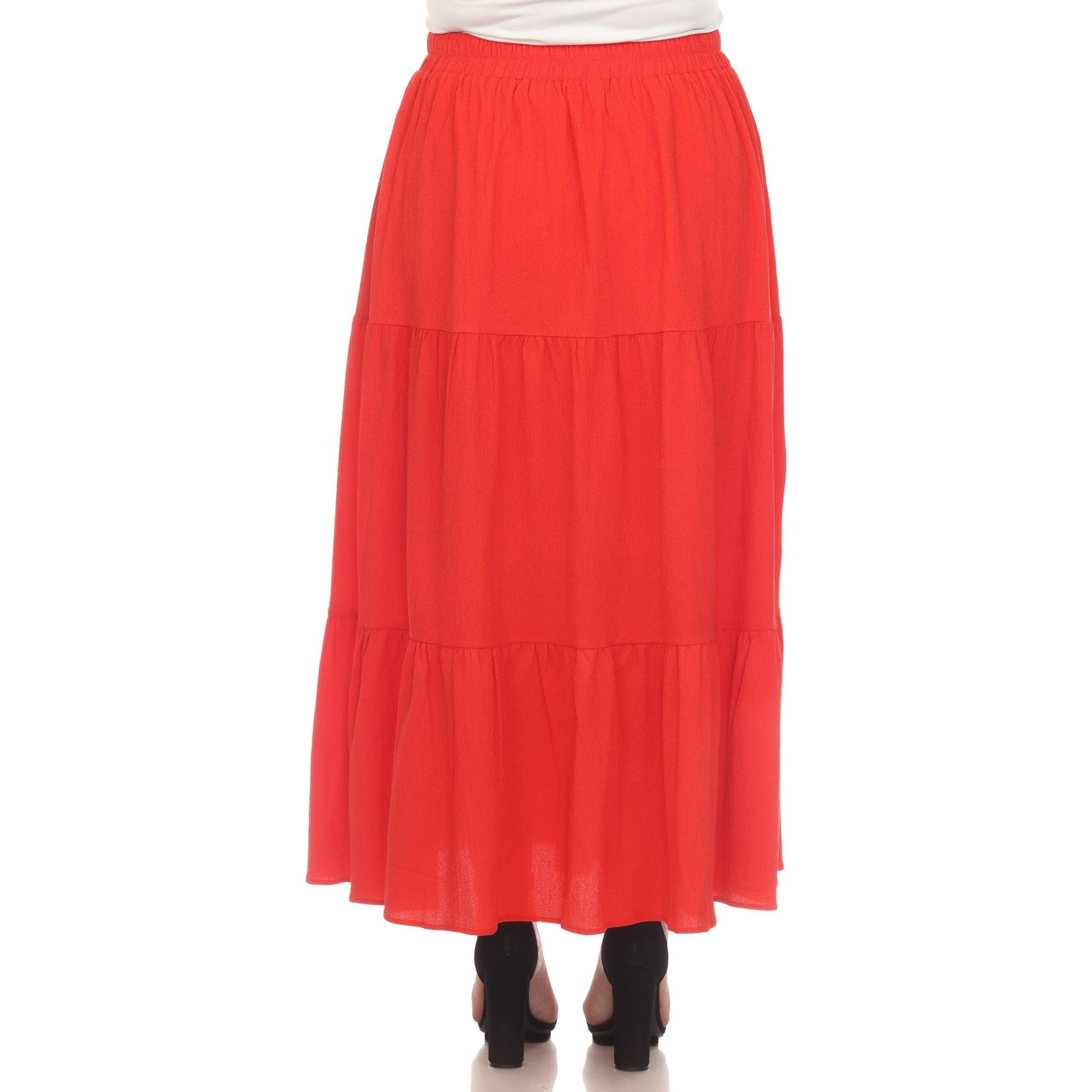 Pleated Tiered Maxi Skirt - Plus Product Image