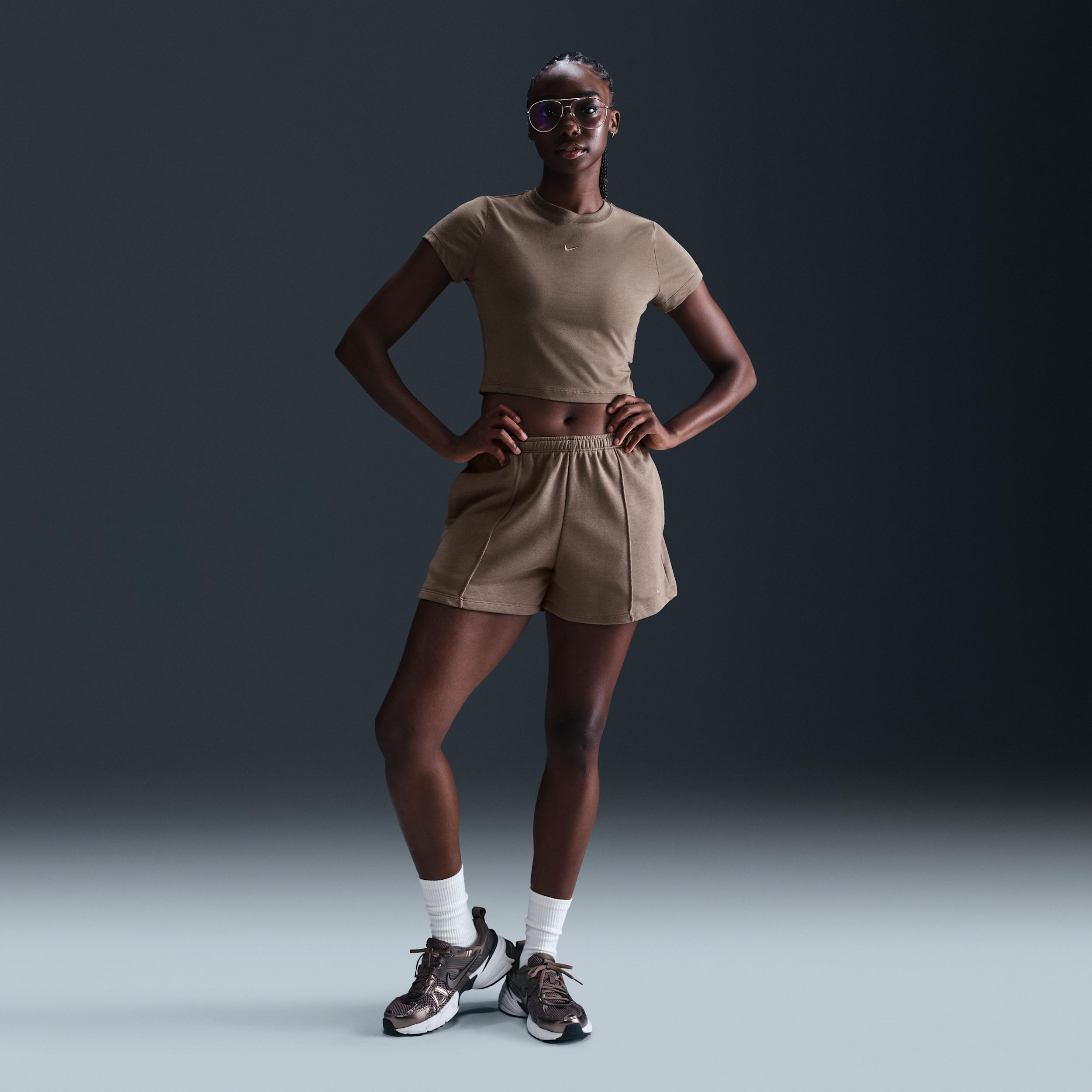 Womens Nike Sportswear Chill Knit Cropped T-Shirt | HF9538-423 Product Image