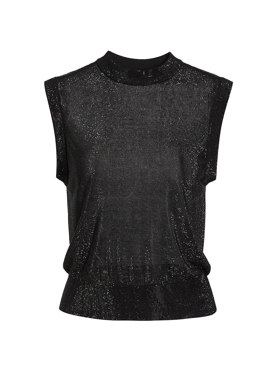 Womens Beaded Mock Turtleneck Tank Product Image