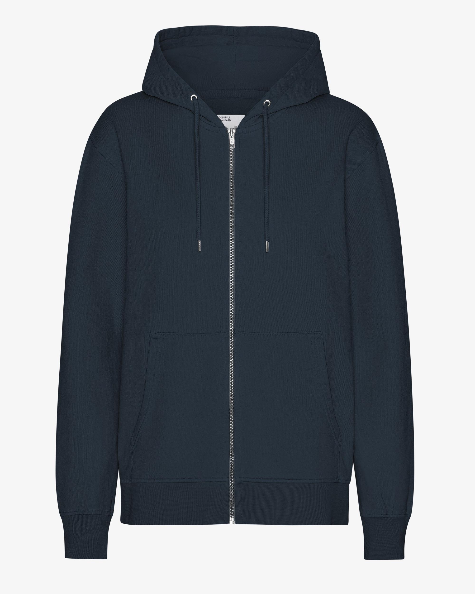 Classic Organic Zip Hood - Navy Blue Product Image