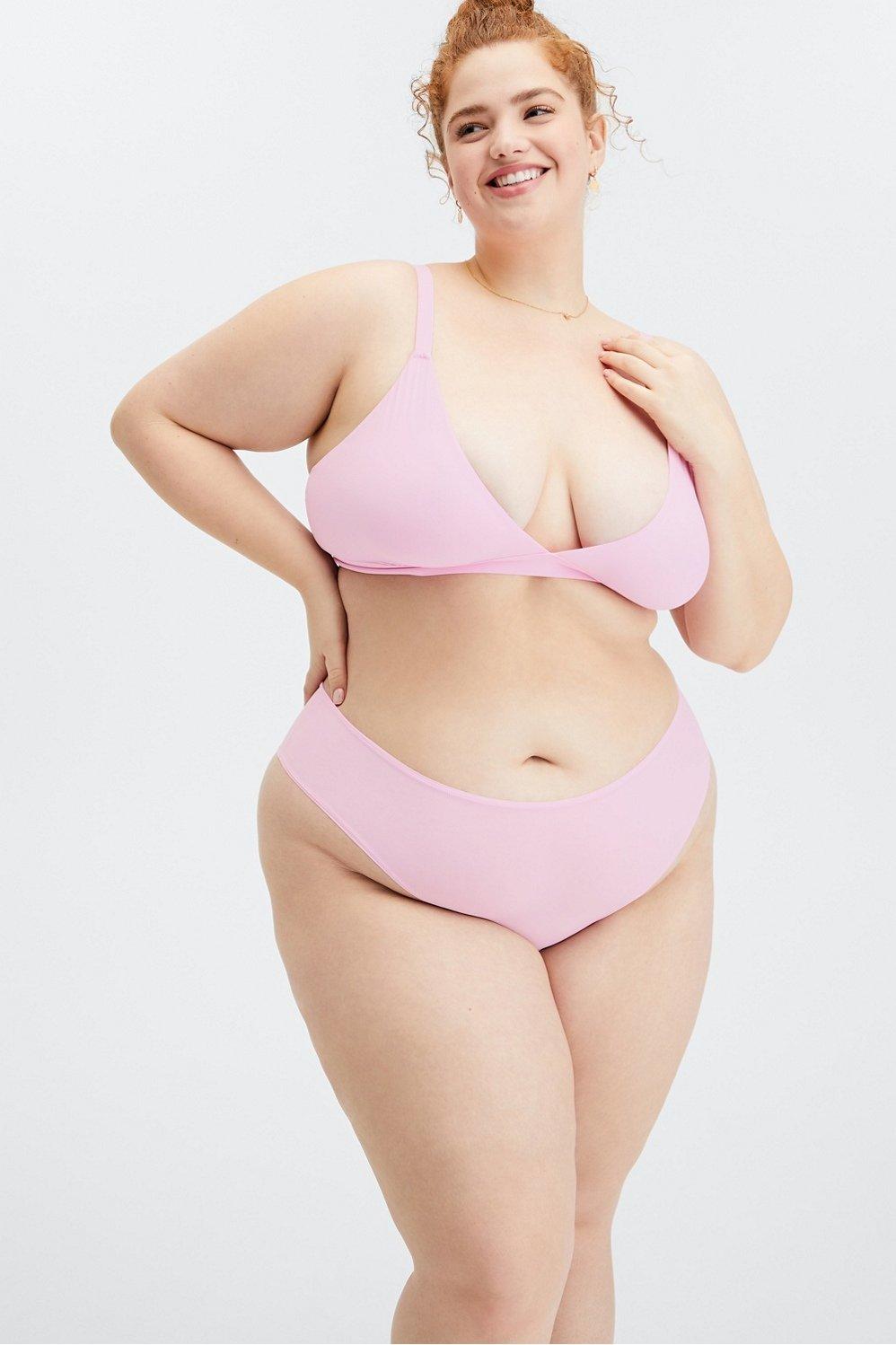 Fabletics Fine Touch Classic Brief Womens pink plus Size 2X Product Image