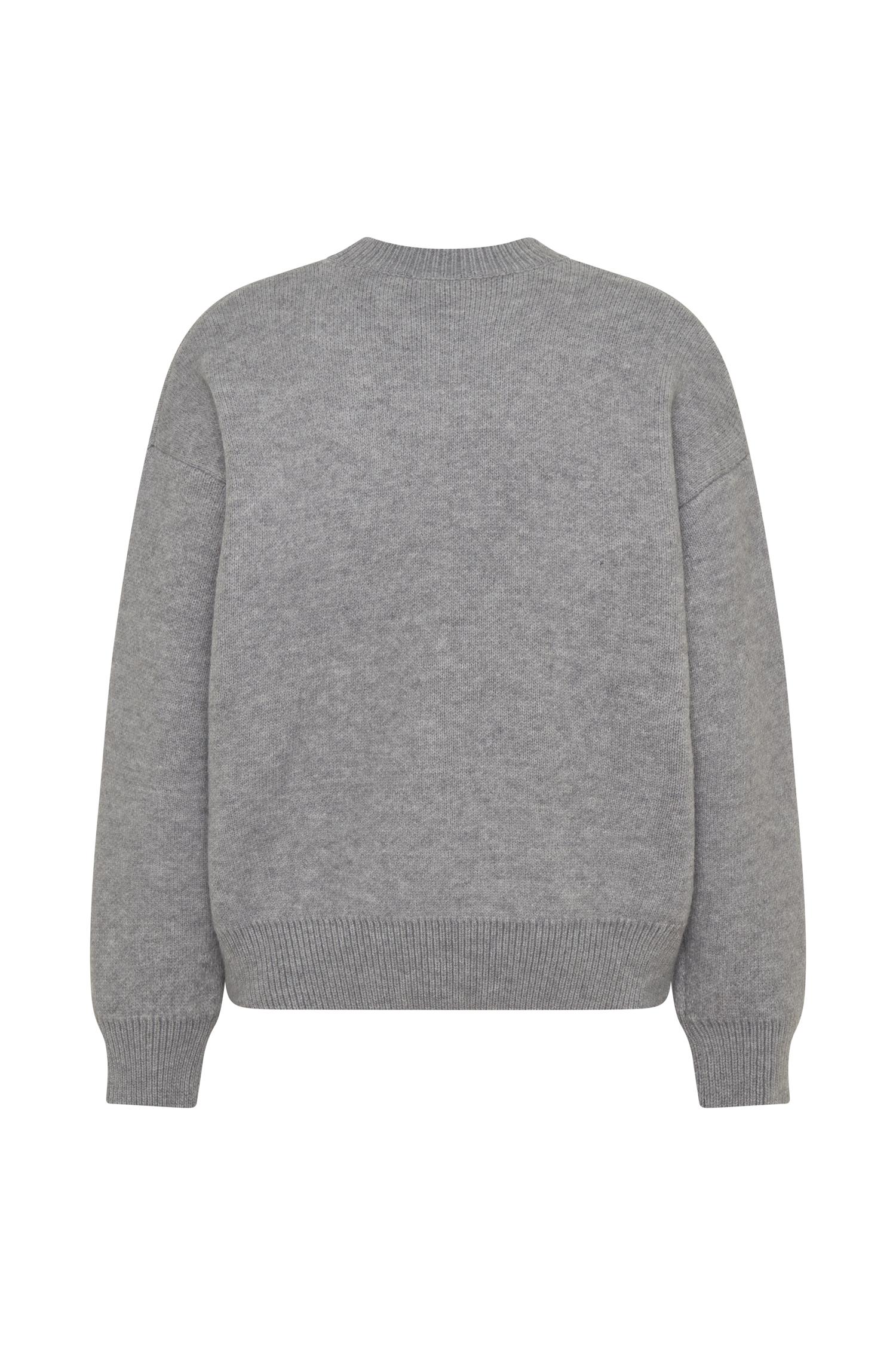 Lulu Oversized Knit Jumper - Grey Marle Product Image