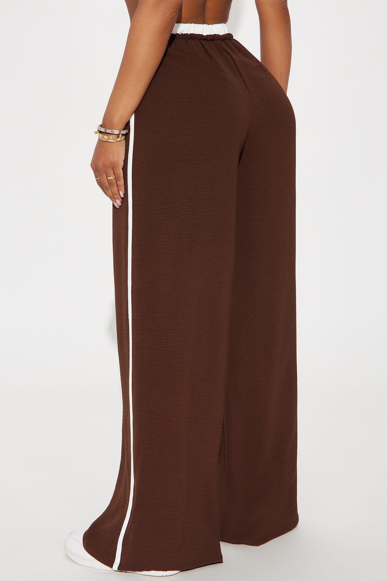 Dana Double Waistband Track Pant - Chocolate Product Image