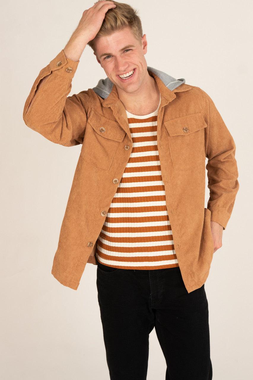 Hooded Corduroy Shacket Product Image
