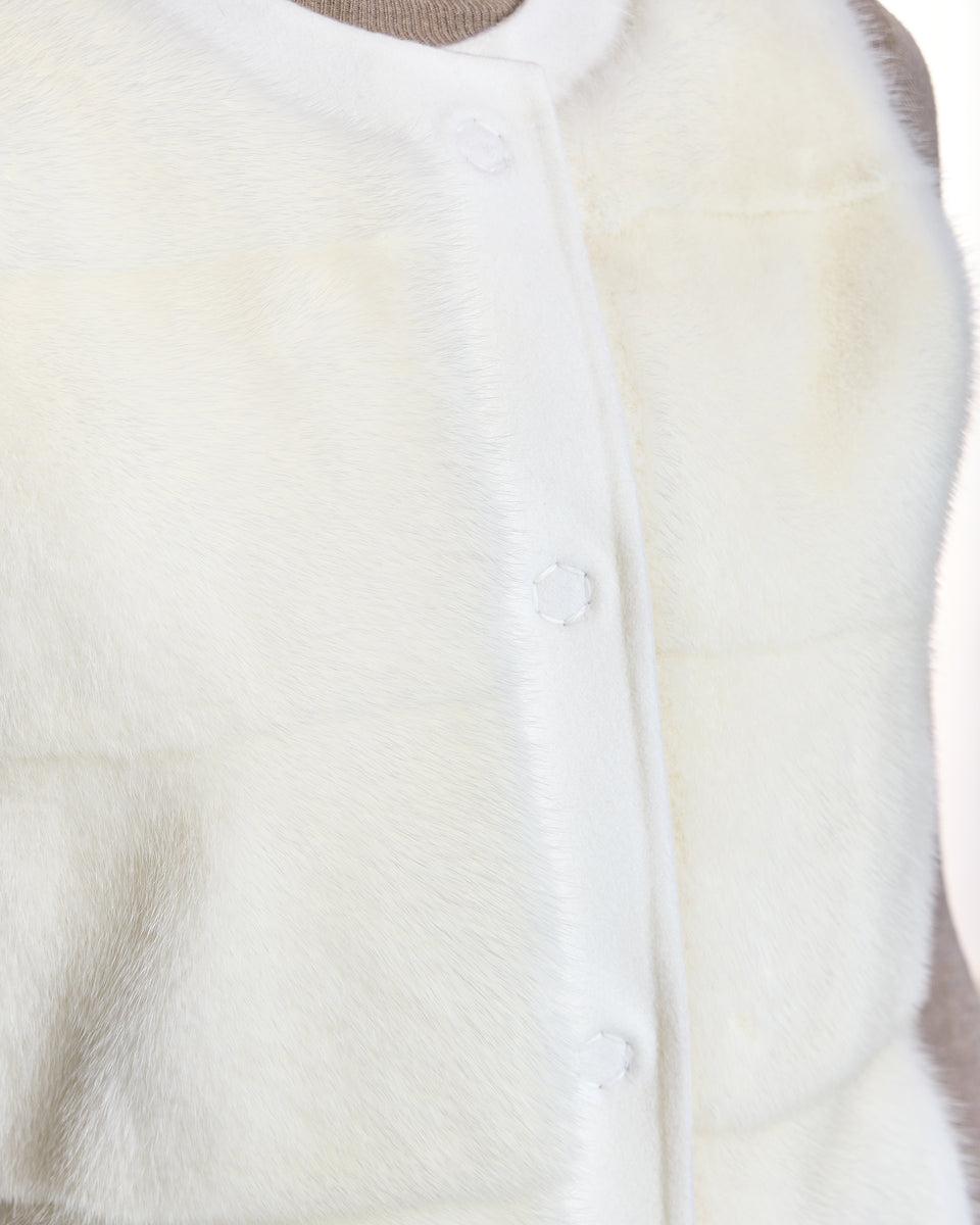 Mink Vest with Cashmere Back Product Image