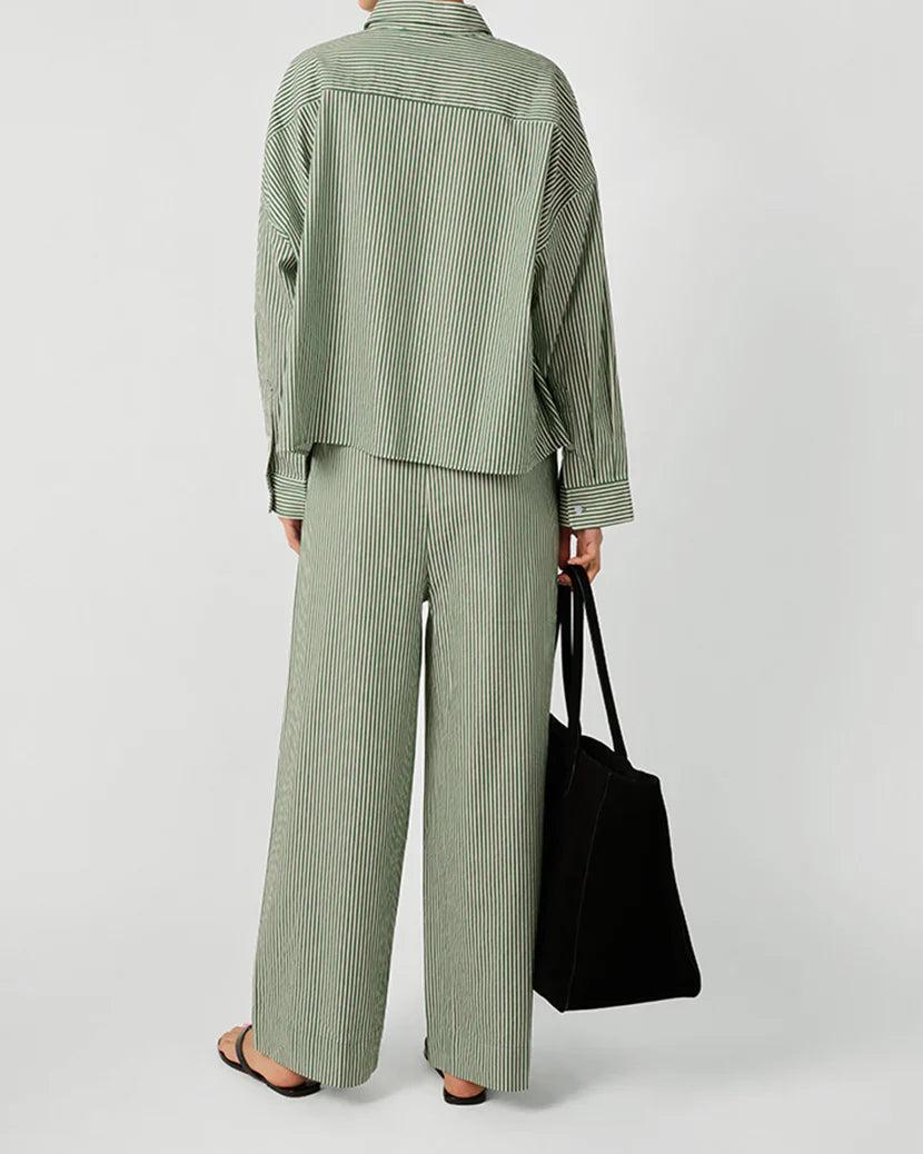 WeWoreWhat | Cropped Button Front Shirt | Fern Multi Product Image