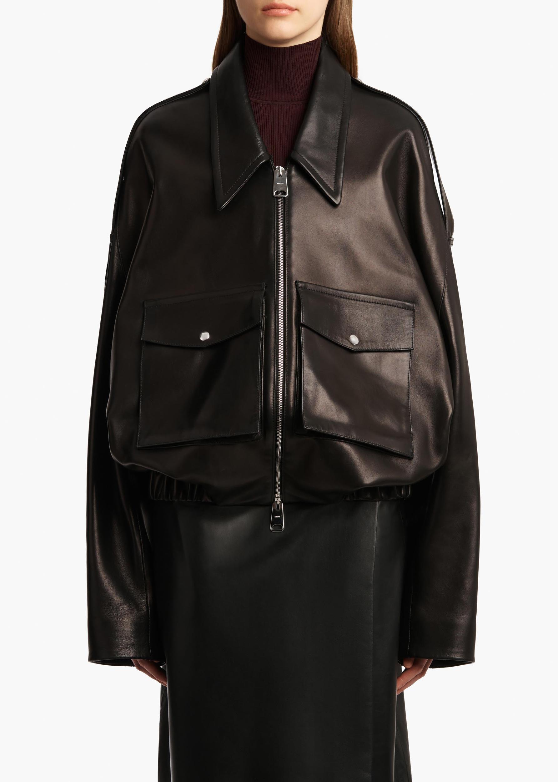 Owey Jacket in Black Leather Product Image